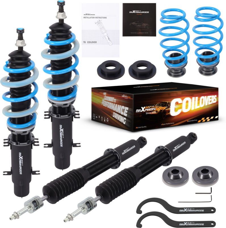 Front&Rear Gewindefahrwerk for VW GOLF MK4 (1J1) FWD 1997–2006 Höhenverstellbar