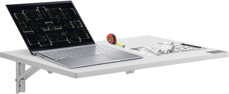 VEVOR Wandklapptisch, 60 x 40 cm, Klapptisch, schwebender Schreibtisch mit Eisenhalterung, herunterklappbarer Schreibtis...