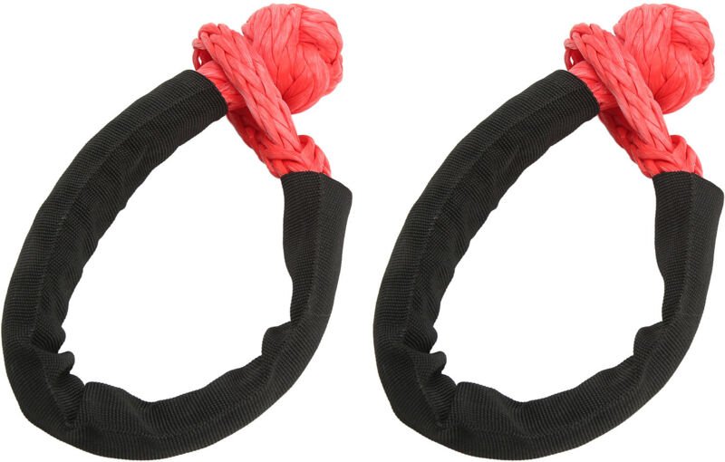 Abschleppschäkel, 10 mm verschleißfester Softschäkel, tragbarer Endlosknoten, 2 Stück, langlebig für ATV.