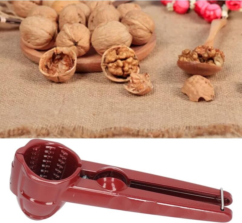 CCYKXA Nussknacker-Werkzeug aus Aluminium, multifunktional, rot, zum Schneiden und Schälen von Nüssen, Kastanien und Mel...