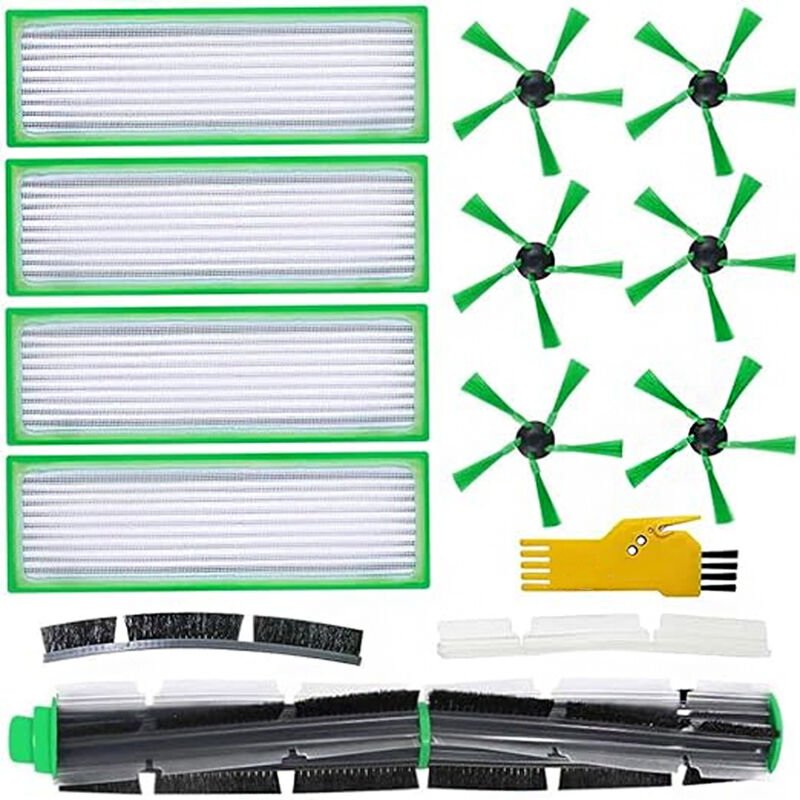 Ersatzteile für Vorwerk Kobold VR200 VR300 Roboterstaubsaugerzubehör - Hepafilter Allergiefilter und Seitenbürsten und H...
