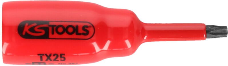 Ks Tools 3/8' Bit-Stecknuss mit Schutzisolierung für Torx-Schrauben, T27, kurz - 117.2458