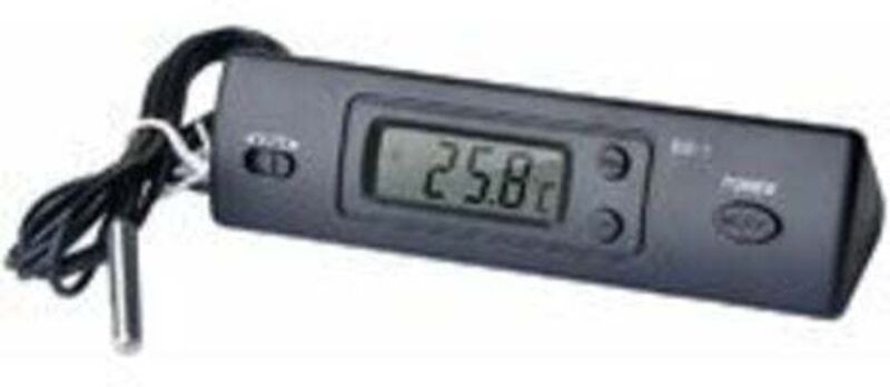 Digitales Mini-Autothermometer, Multifunktionsthermometer für Innen und Außen, Zeitanzeige, Temperaturanzeige mit Sonde