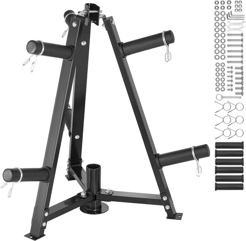 Mophorn-Hantelscheibenständer für 2-Zoll-Scheiben, 300 lbs Tragkraft, ein schwarzer Aufbewahrungsständer, ideal für das ...