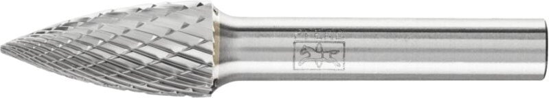 Hartmetall Frässtift Spitzbogen spg ø 12x25 mm Schaft-Ø 8 mm Z3P universal mittel kreuzverzahnt - Pferd