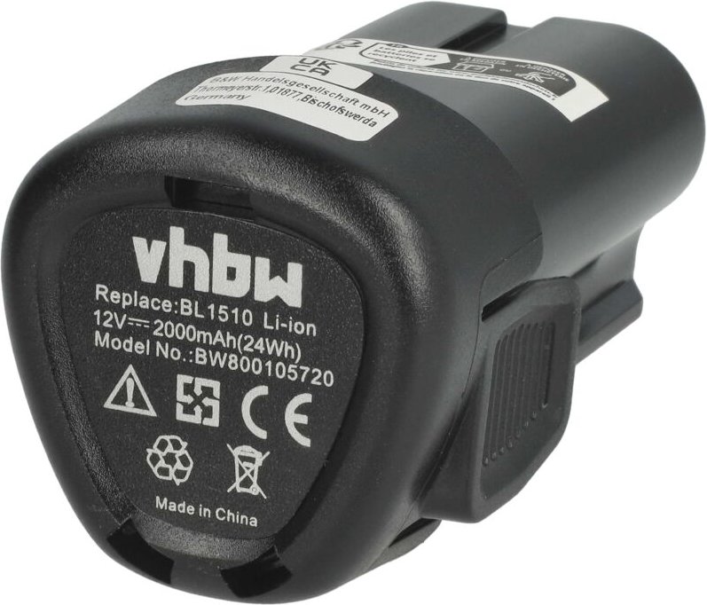 Vhbw - Akku kompatibel mit Black & Decker PSL12, LDX112C, LDX112, HPL10RS Werkzeug (2000 mAh, Li-Ion, 12 v)