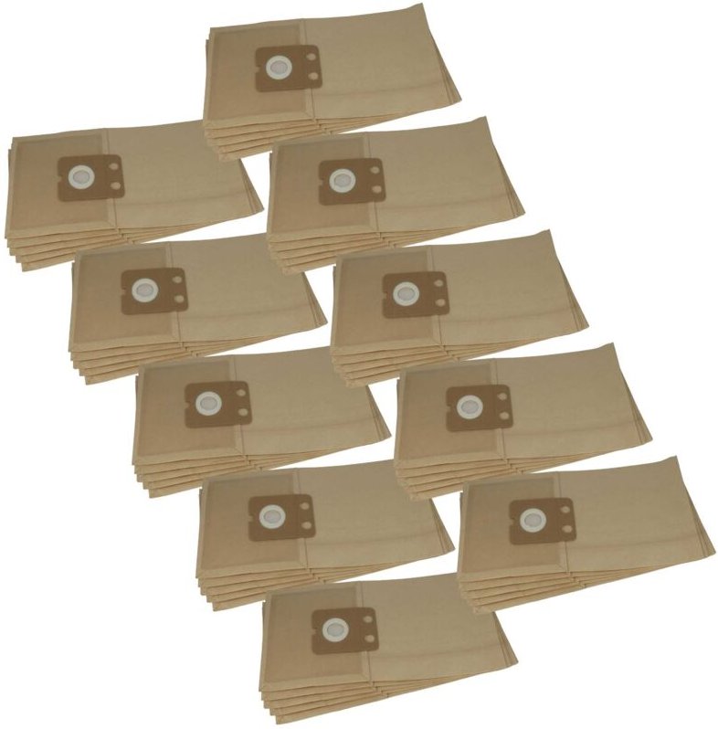 vhbw 50x Staubbeutel Ersatz für Nilfisk 107413077 für Staubsauger - 23cm x 21,5cm braun