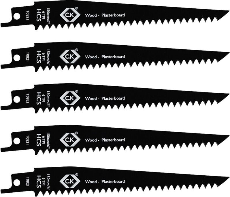 C.k Magma - c.k T0821 Säbelsägeblätter 6 tpi, 5er Pack Sägeblatt-Länge 150 mm 5 St.