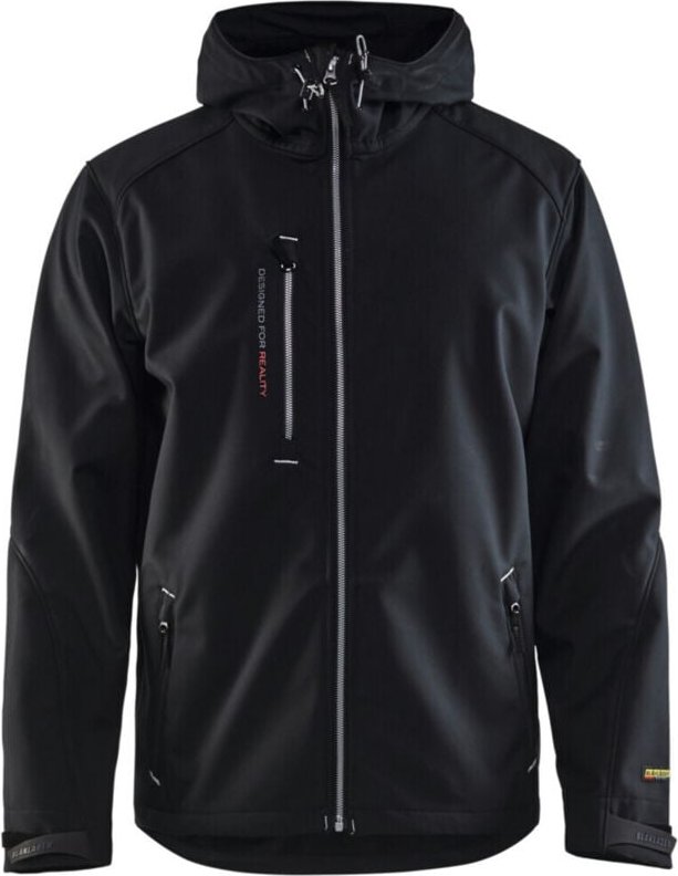 Blakläder Softshell Jacke, schwarz / silber, Unisex-Größe: m