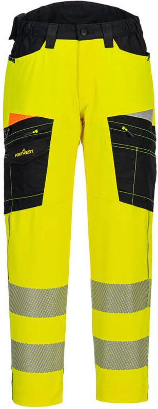 Arbeitshose Stretch Dx4 Hv - Größe 46 - Gelb/Schwarz - Portwest
