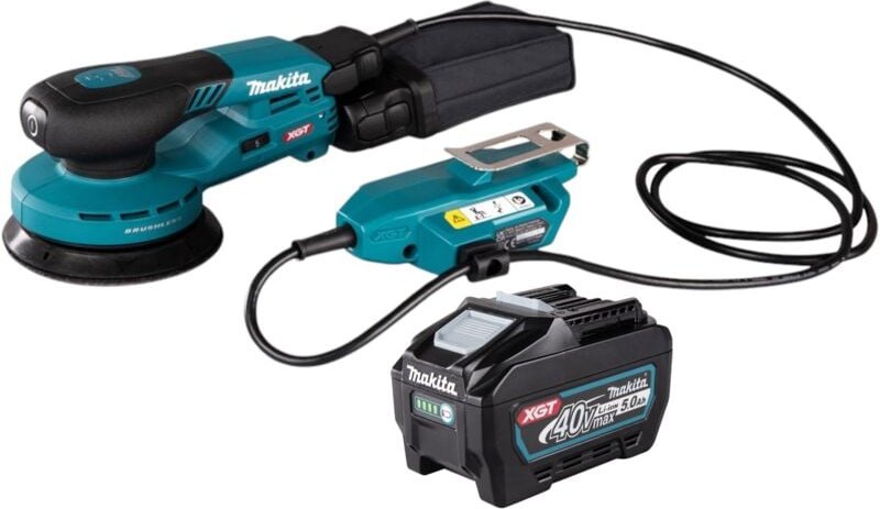 Makita BO 001 CGT1 Akku Exzenterschleifer 40 V max. 125 mm 5,0 mm Hub Brushless + 1x Akku 5,0 Ah - ohne Ladegerät