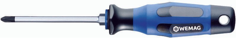 Schraubendreher mit Sechskant Kreuzschlitz PH1x 80 mm - Wemag