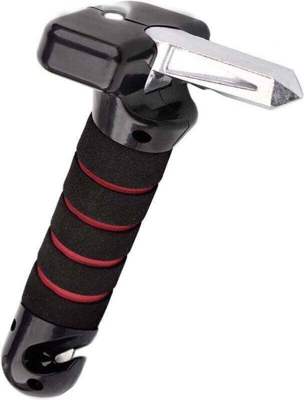 Multifunktionaler Auto-Sicherheitshammer, zusätzlicher Autogriff, Notfall-Evakuierungswerkzeug mit Scheibenbrecher und G...