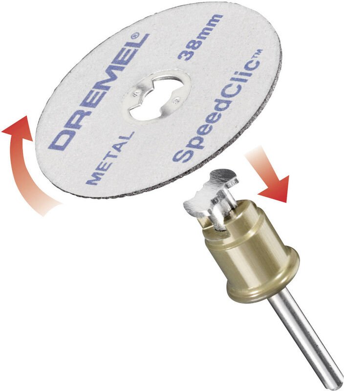 Dremel - ez SpeedClic Starter-Set (ez SC-Aufspanndorn, 2 Metall-Trennscheiben ø 38,0 mm)