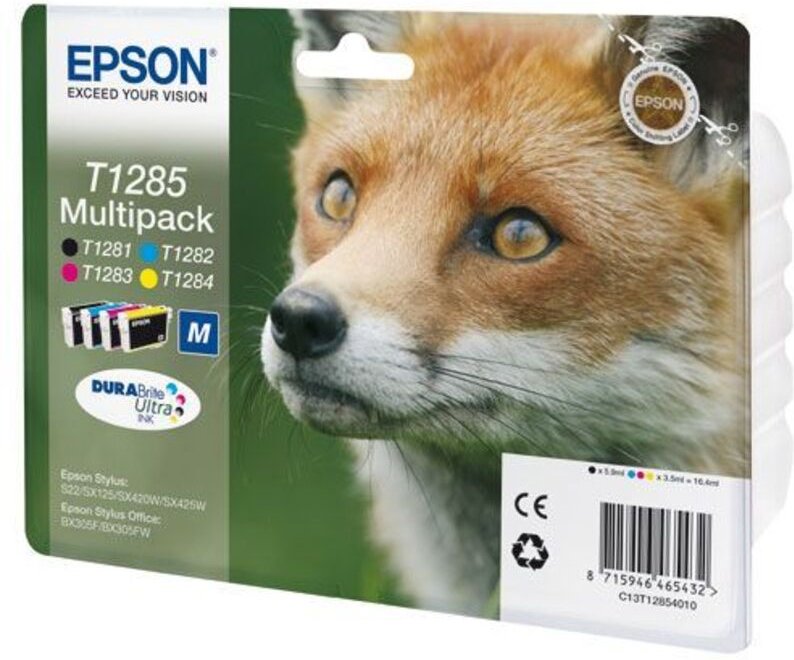 Epson Fox Multipack 4-colours T1285 DURABrite Ultra Ink