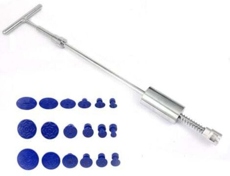 19-teiliges Ausbeulwerkzeug-Set mit Gleithammer, Ausbeulen Wohnwagen, lackschadenfreies Ausbeulen, Reparatur von Autodel...