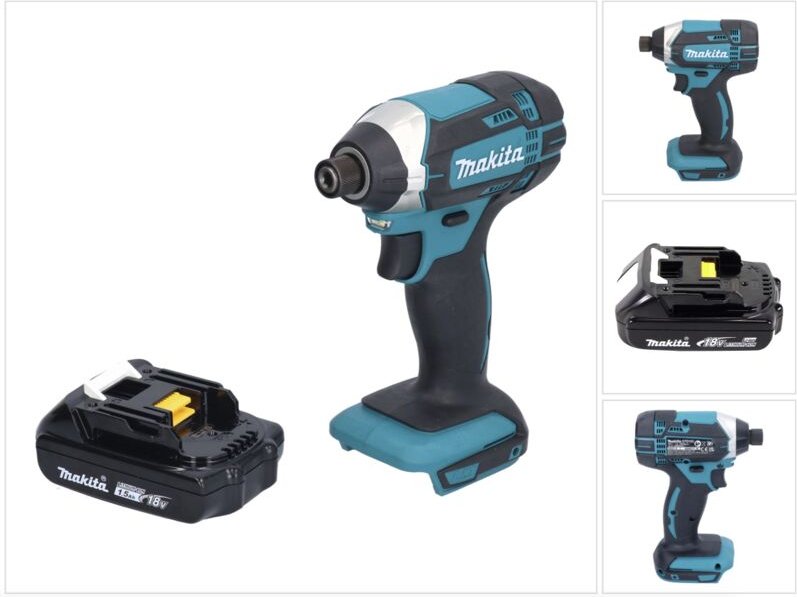 Makita DTD 152 Y1 Akku Schlagschrauber 18 V 165 Nm 1/4" + 1x Akku 1,5 Ah - ohne Ladegerät