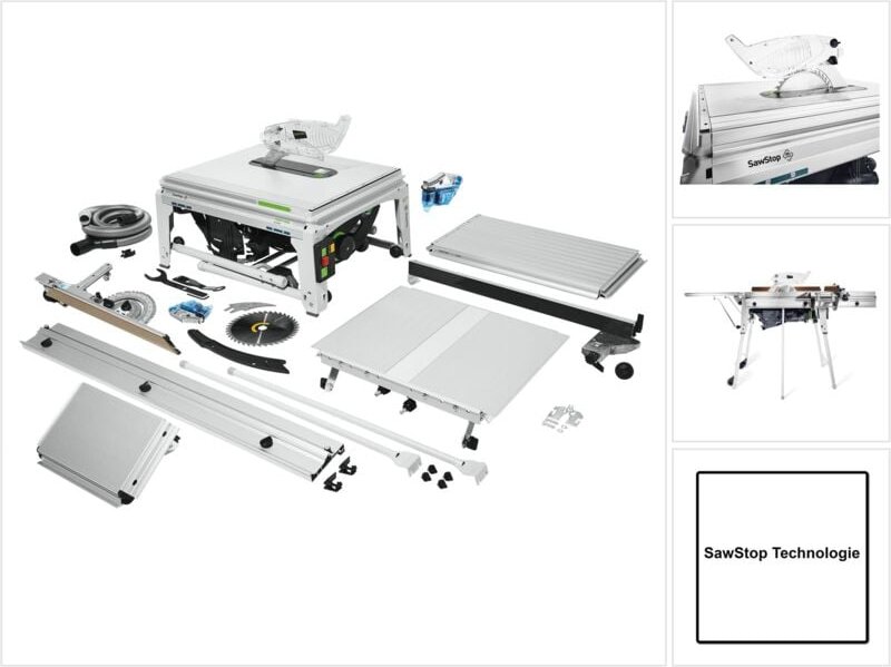 Festool TKS 80 EBS Set Tischkreissäge 2200 Watt 254 mm ( 575828 ) + 1x KT-TKS 80 Patrone ( 575851 ) SawStop Technologie