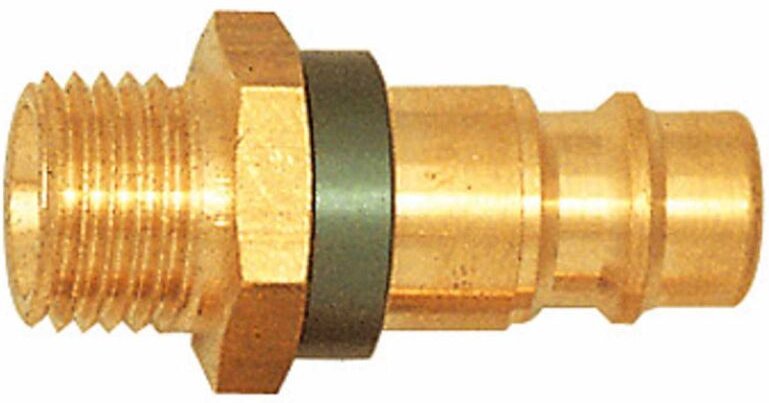 Unverwechselbarer Nippel nw 7,8, Messing blank, g 1/4 ag, grün - Riegler