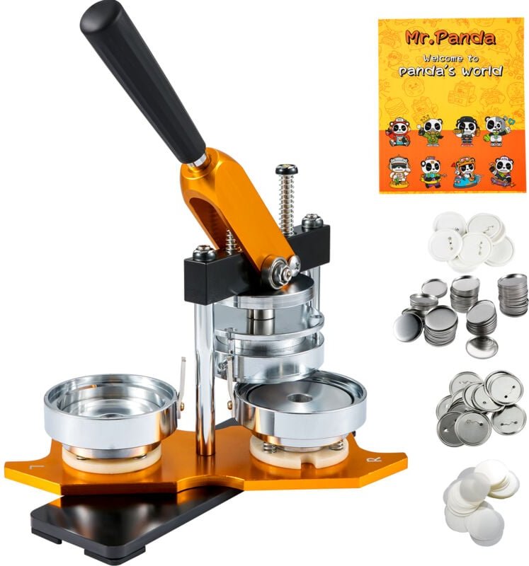75-mm-Buttonmaschine, 3-Zoll-Anstecker-Pressset mit 100 kostenlosen Teilen - Mophorn