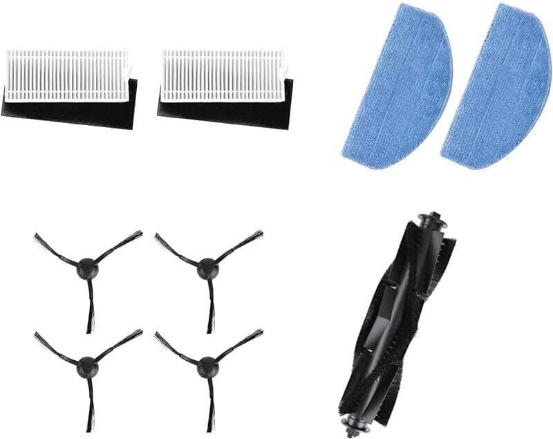 VORNE Hauptbürste für Tikom G8000/G8000Pro Saugroboter (2 Paar Seitenbürsten, 1 Walzenbürste, 2 Pads)