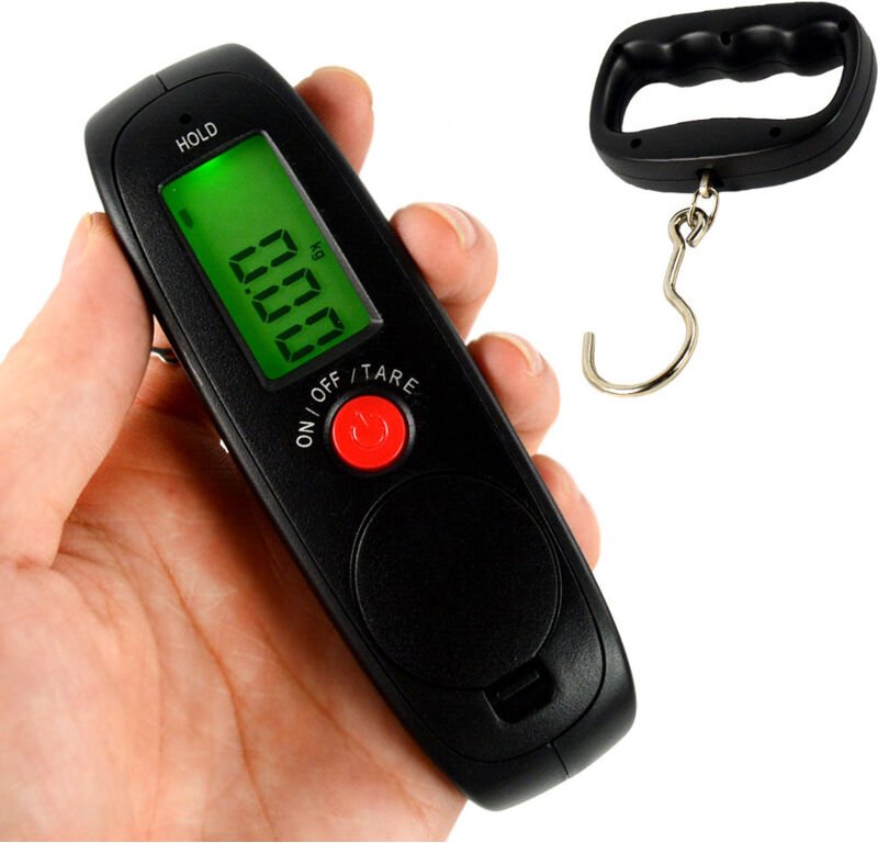 Linghhang - Tragbare elektronische Gepäckwaage, Mini-Gepäckwaage mit Haken, digitale Gepäckwaage mit LCD-Display, hochpr...
