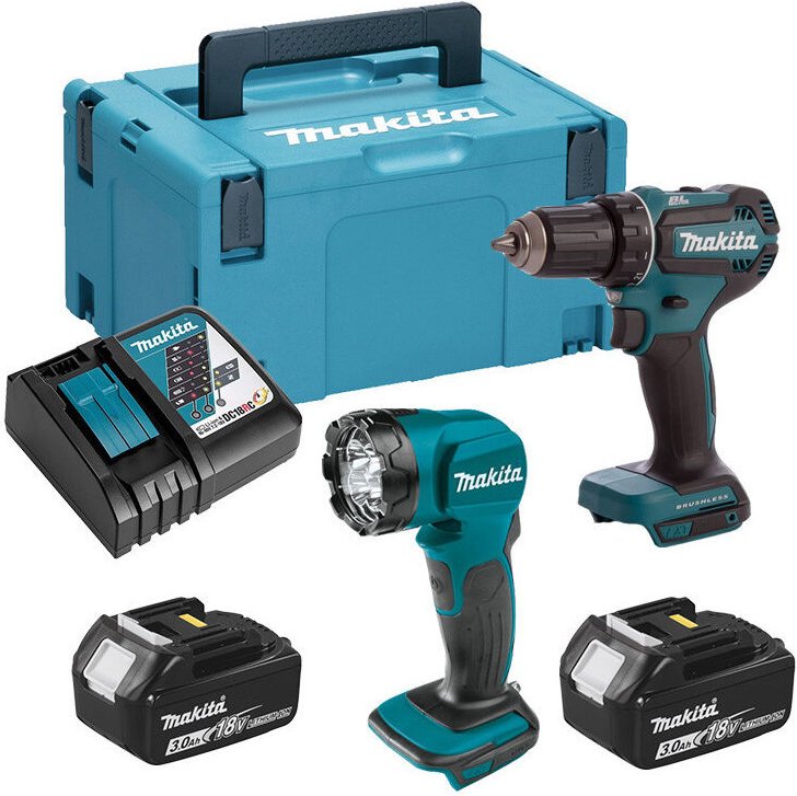 Combopack 2 Akku-Werkzeuge 18V LXT (2x3,0 Ah) (DDF485 + DML815) - MAKITA DLX2349J