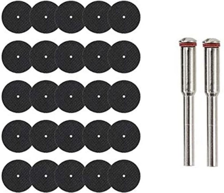 Tlily - 25 Stück 32 mm Schleifscheibe mit Dornen für Rotationswerkzeuge Harztrennscheibe Mini-Kreissägeblatt abgeschnitt...