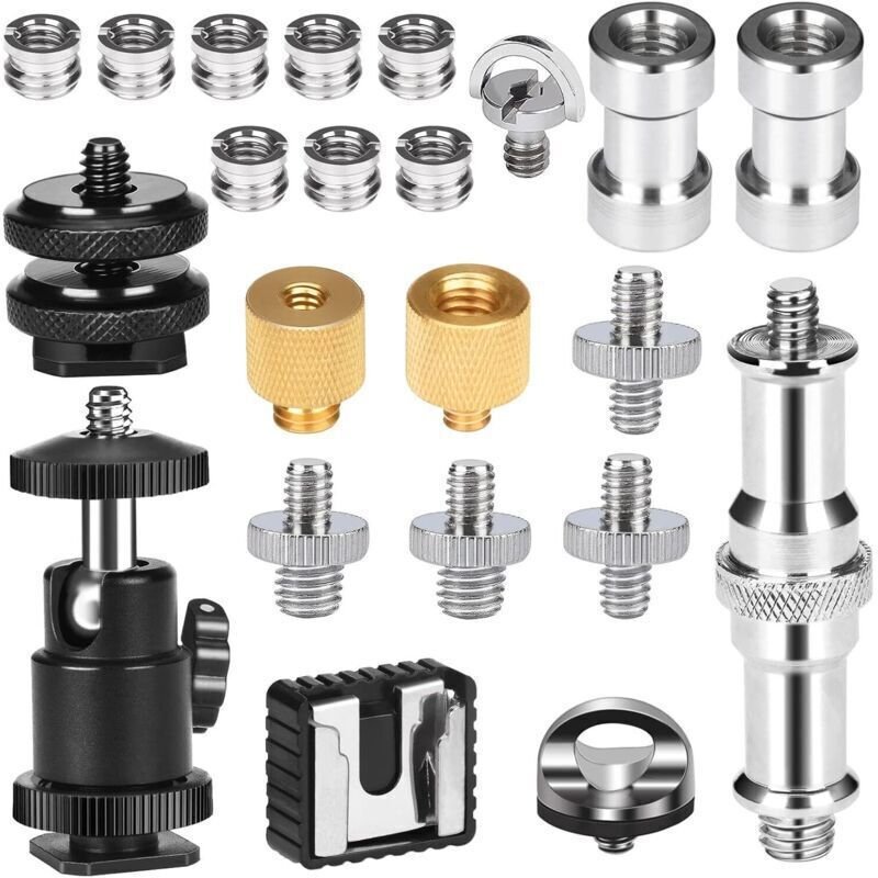 Kameraadapterschrauben – 1/4″ auf 3/8″ und 1/4″ auf 1/4″ Konverter für Stative und Einbeinstative
