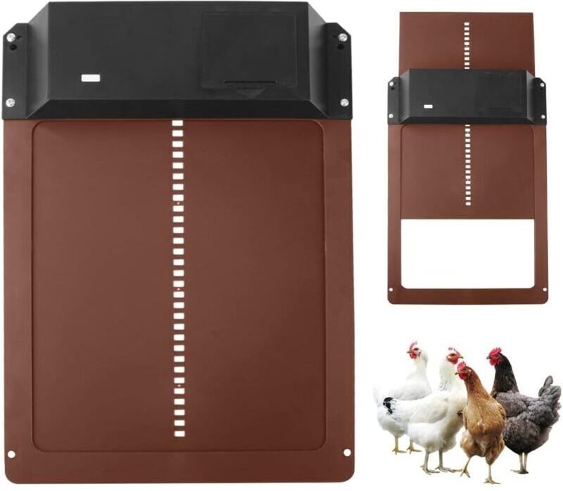 Vtizikl Porte De Poulailler Automatique, Porte de Poulet avec capteur de lumière, ouvre-Porte poulailler, Nouveau Porte ...