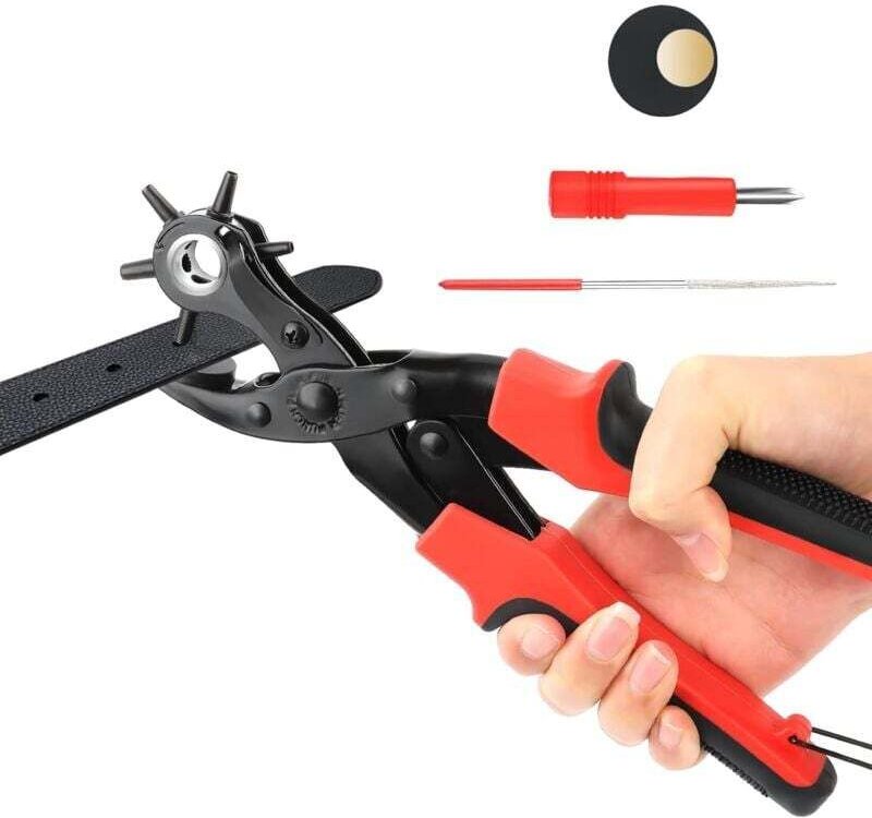 Gürtellochzange, Ledergürtellocher, Lederstanze, Rundlocher für Ledergürtel, DIY-Bastelprojekte, 2-4,5 mm
