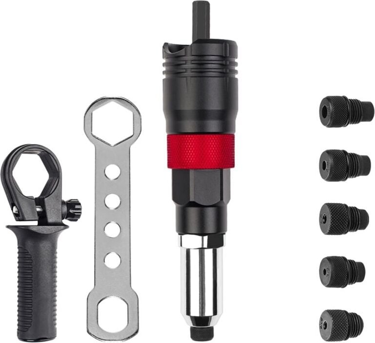 Akku-Nietmaschinen-Kit 2,4 mm/3,2 mm/4,0 mm/4,8 mm/6,4 mm Einsatzmutter-Werkzeuge Industrieller elektrischer Nietadapter