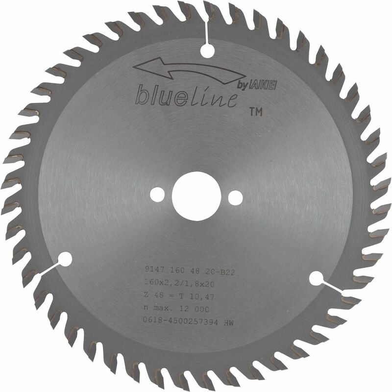Banyo - ake Kreissägeblatt hw ø 160 x 2,2 x 20 mm Z48 Wechselzahn (wz) positiv