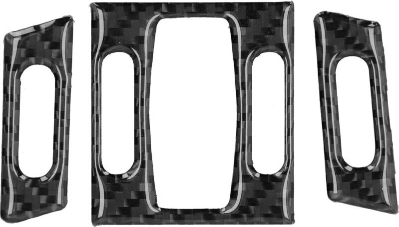 Zierleiste für die Lüftungsdüsen der Mittelkonsole, farbecht und ästhetisch. Kleine und filigrane Zierleiste aus Kohlefa...