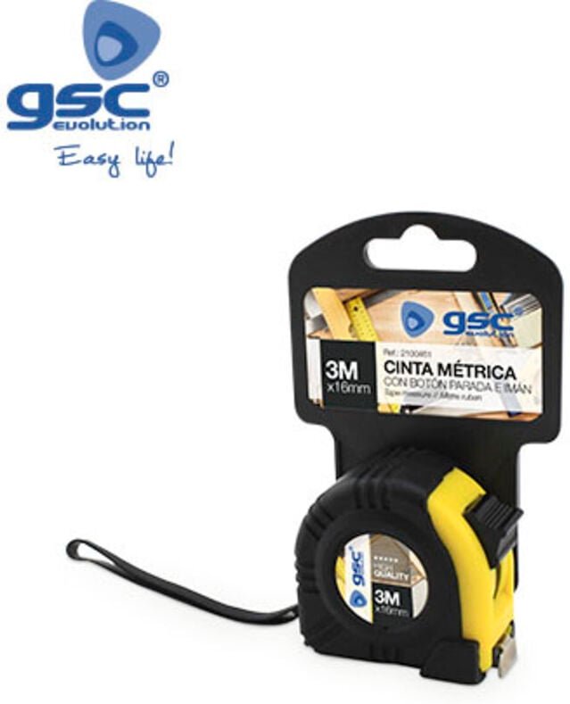 GSC - Gummibeschichtetes Maßband mit Magnet - 16mm - 3M 002100461