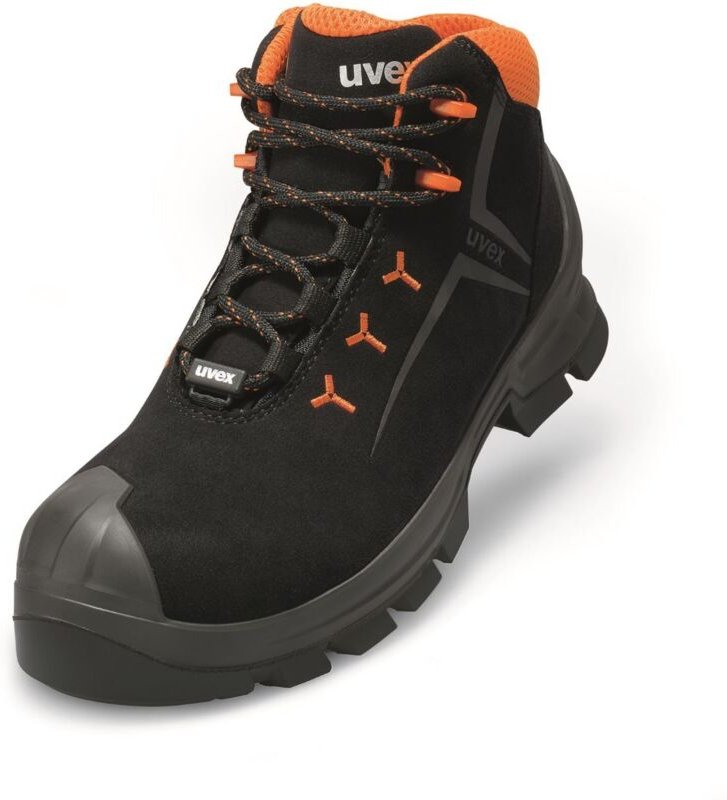 Uvex 2 VIBRAM Arbeitsstiefel - Sicherheitsstiefel S3 SRC ESD - Orange-Schwarz - Weite 14 / Extra Breit: 44