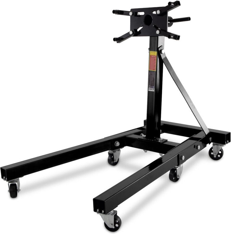 Bituxx Motorständer Kfz Motorhalter Motorbock Motorträger Drehbar Klappbar und mit Rollen bis 900Kg Schwarz