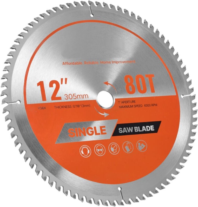 Mophorn Kreissägeblatt (305 mm Durchmesser, 80 präzise Zähne, 3 mm Stärke) für Sperrholz, OSB und Hartholz, geeignet für...