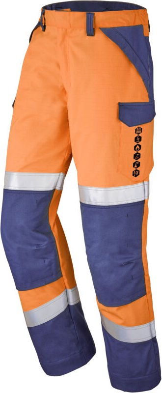 Pantalon Escorial Orange Fluo/ Marineblau Xs - Fr(36-38)
