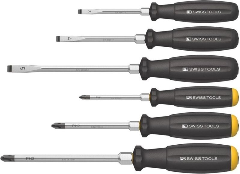 Swiss Tools Schraubendreher-Satz 6-teilig Schlitz/PH Schlagkappe PB SwissTools