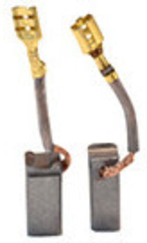 Set aus 2 anpassbaren Kohlen für Bosch. Abmessungen: 7 x 8 x 18,5 mm.