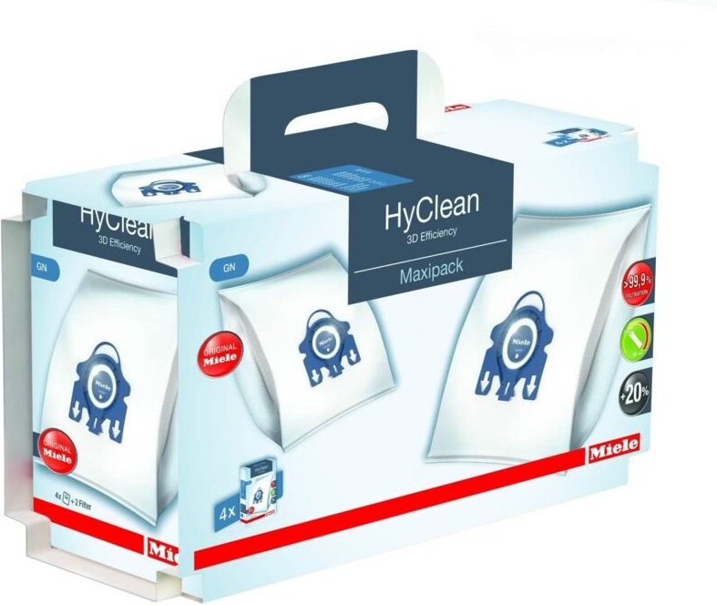 Set von 16 Staubbeuteln Hyclean 3D GN + 8 Filter für Miele Vakuumreiniger