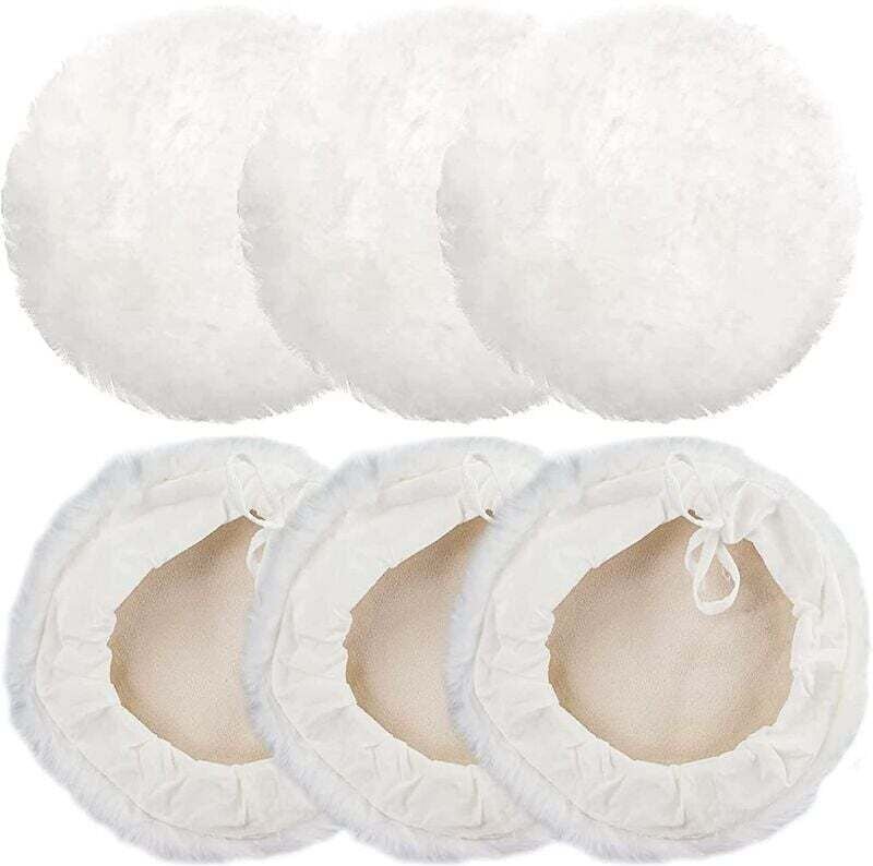 Bohrer-Set Set mit 6 Polierpads 180 mm Polierpad-Kit Auto-Polierscheibe Wollhauben-Polierpads für Wollhauben-Poliermasch...