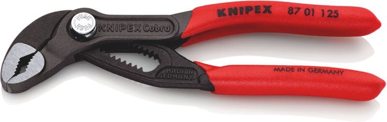 Knipex - Wasserpumpenzange Cobra 87 01 125 Kunststoff überz., atramentiert, 125 mm