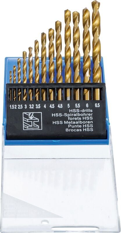 BGS TECHNIC Spiralbohrer-Satz, 1,5...6,5 mm, 13-teilig