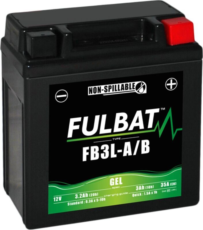 FULBAT Vollgel-Batterie - FB3L-A / FB3L-B / YB3L-A / YB3L-B (Gel, wartungsfrei)
