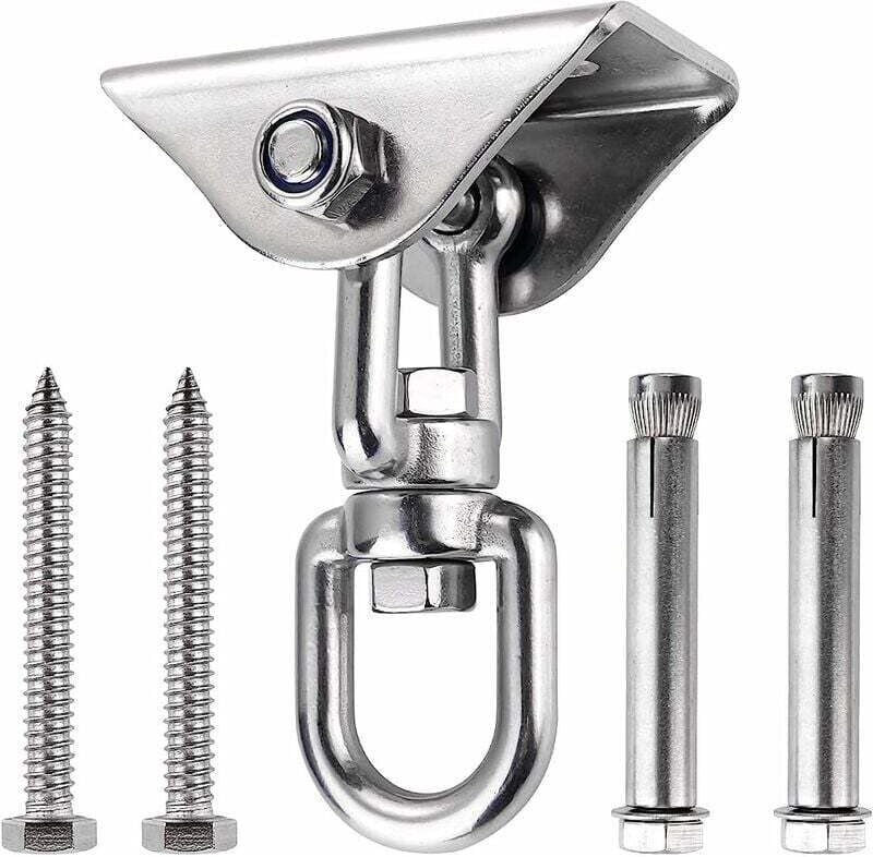 Vtizikl Crochet de plafond avec acier inoxydable 304, capacité de 500 kg, rotation à 360°, suspension pour ensembles en ...