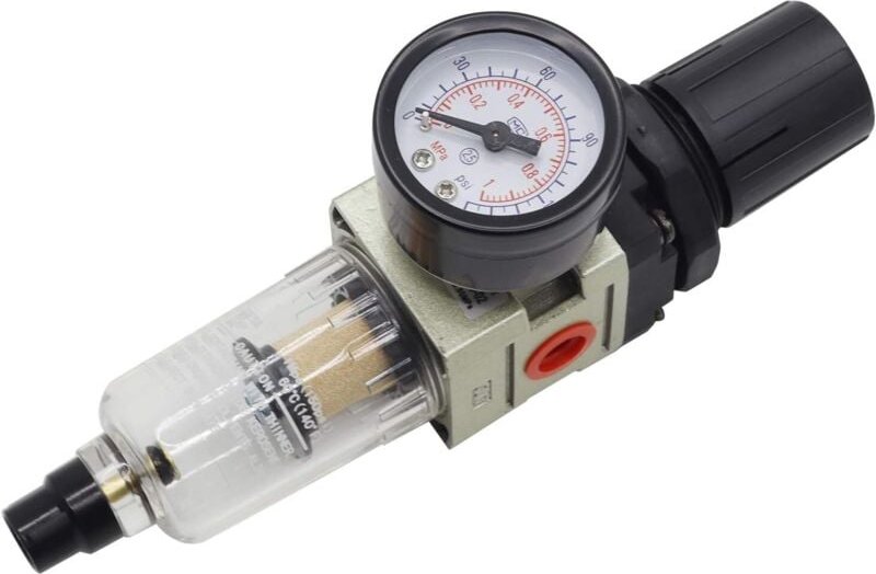 1/4 Zoll Druckluft-Wasserabscheider Druckminderer für Kompressor Pneumatische Komponenten Regler Gasfilter Prozessor