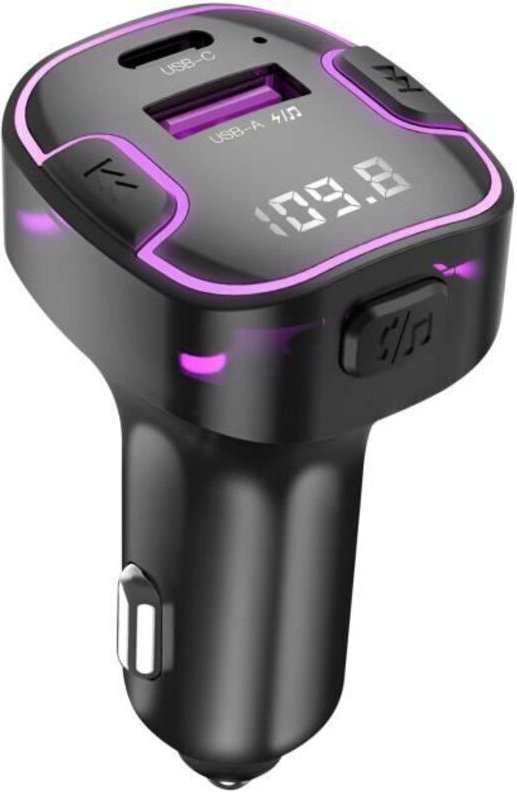 FM Bluetooth Transmitter - XO - Schwarz - USB-Ladegerät - Bluetooth 5.3 - Freisprecheinrichtung