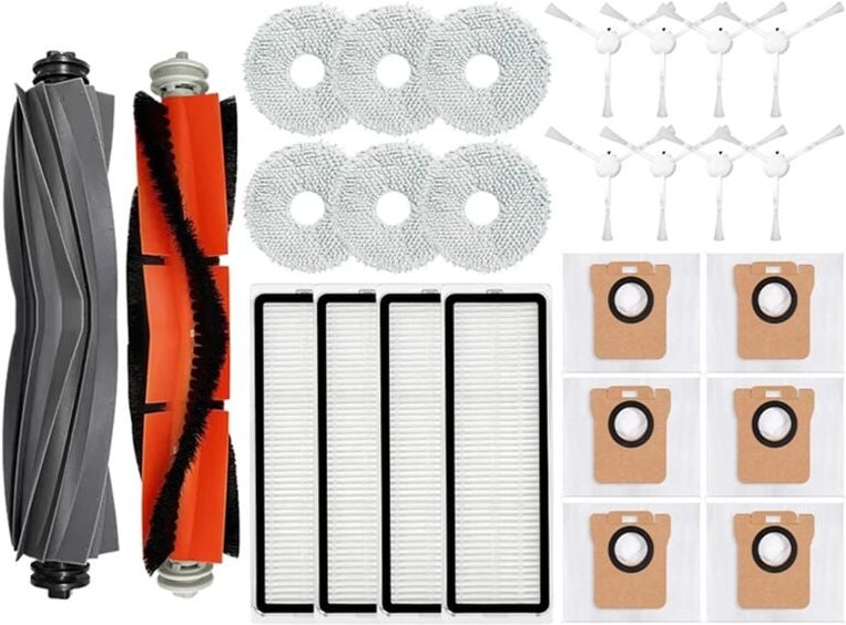 Für X10 + X10 Plus Wichtigsten Seite Pinsel Hepa-Filter Staub Tasche Lappen Mopp